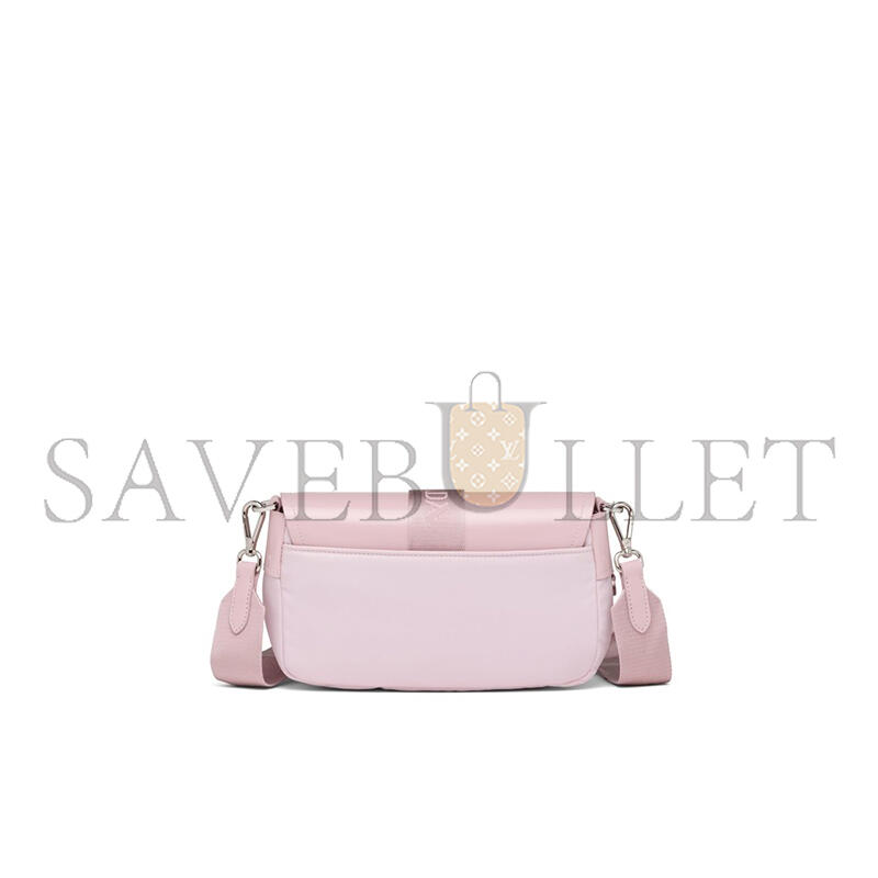 Pra*a nylon and glossed leather shoulder bag 1bd295 (23*12.5*5.5cm)